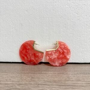 Kendra Scott Kai Peach Mother of Pearl Gold Extra Large Drop Earrings